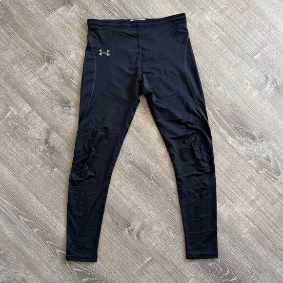 Under Armour Men’s Black ColdGear Fitted Coupe Adjustee Leggings Size Small - Picture 1 of 13